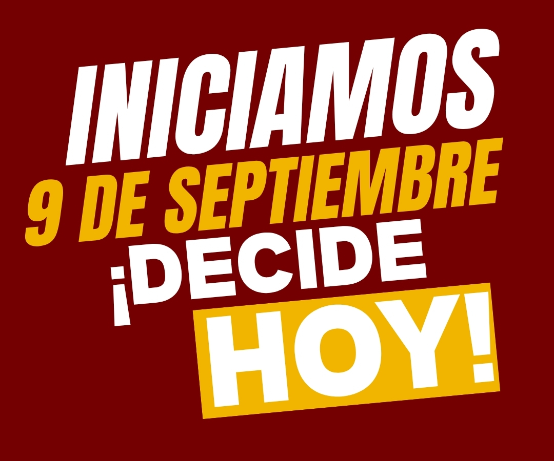 Iniciamos 9 de Septiembre